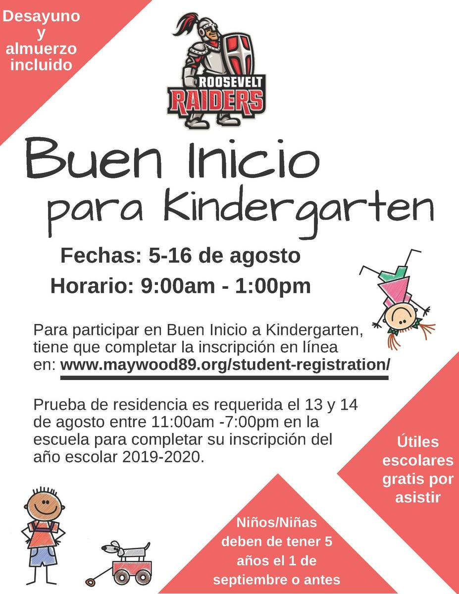 Jump start to Kindergarten Spanish flyer